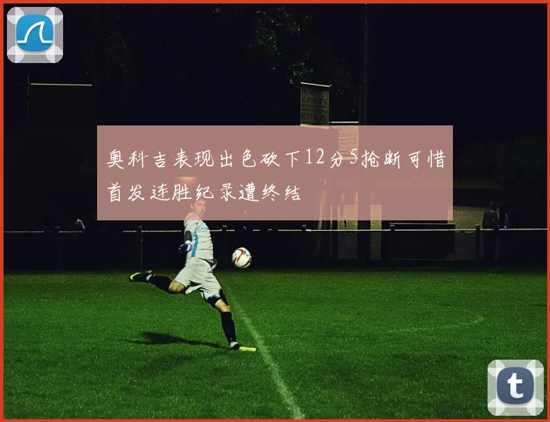 奥科吉表现出色砍下12分5抢断可惜首发连胜纪录遭终结